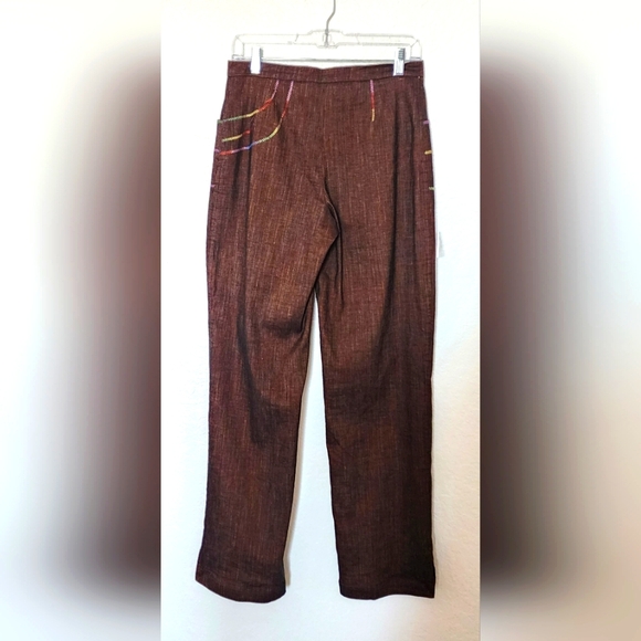 MY WAY Women's Brown, Linen/Cotton Pants Suit.  Size US 8. UK 12 - Picture 6 of 16
